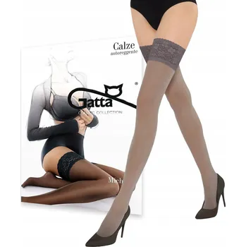 Dámské punčochy GATTA MICHELLE samodržící punčochy nero - 1/2