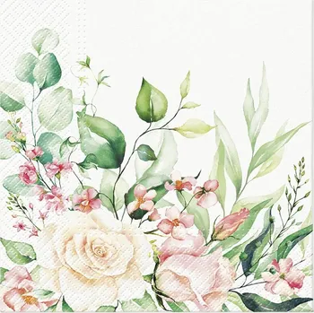 Papírový kapesník Paw Ubrousky PAW L 33x33cm Floral Moments 541655