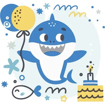 Papírový kapesník Pol-Mak Ubrousky DAISY L (20ks) Blue Birthday Shark 607228