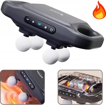 Masážní přístroj MASÁŽNÍ PŘÍSTROJ MASÁŽNÍ PISTOLE 9600 OT./MIN 4 NÁSTAVCE PRO MASÁŽ TĚLA