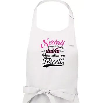 Kuchyňská zástěra Nezarli 30 - Dámská zástěra na vaření - Univerzální velikost ( Bílá )