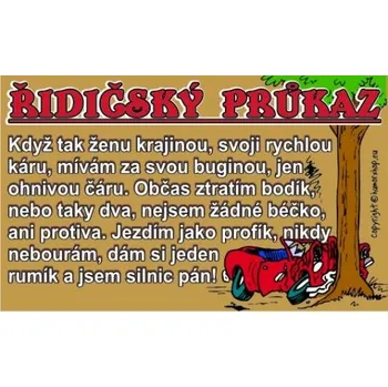 Žertovný předmět Průkaz Řidičský průkaz 607881