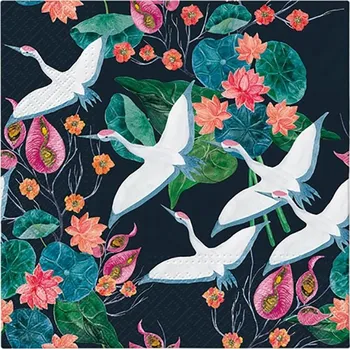 Papírový kapesník Paw Ubrousky PAW Dekor L (20ks) White Cranes 433256