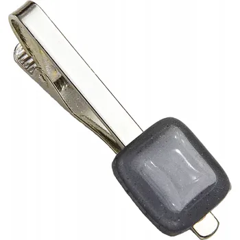 Spona na kravatu Červená spona na kravatu čtverec, ruční výroba