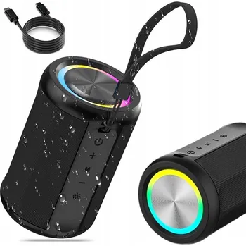 Bluetooth reproduktor Bluetooth 5.0 reproduktor USB AUX MP3 RGB bezdrátový ČERNÝ VÝKONNÝ reproduktor