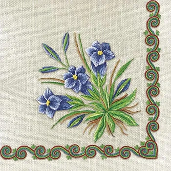 Papírový kapesník Pol-Mak Ubrousky MAKI L (20ks) Goryczka Mountain Embroidery Fold 433277