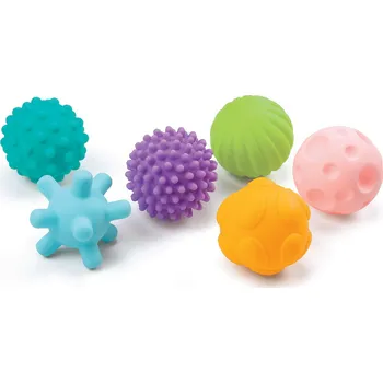 Hračka pro nejmenší Smily Play měkké senzorické míčky pro miminko sada 6 ks