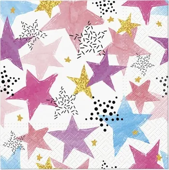 Papírový kapesník Paw Ubrousky PAW TETE L (20ks) Star party 304972