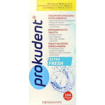 Péče o zubní náhradu PROKUDENT Extra Fresh Čisticí tablety na zubní protézy 104 ks