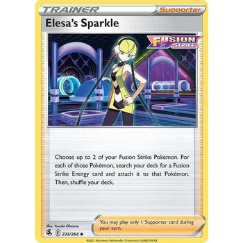 Sběratelská karetní hra Elesas Sparkle 233/264 - Fusion Strike Typ karty: Non-Holo