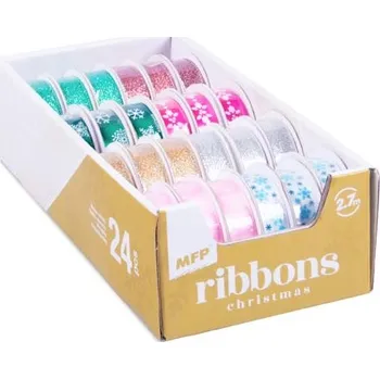 Stuha stuha vánoční 2,7m x 1,5cm box mix 1 8886469 UNIPAP