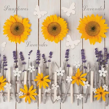 Papírový kapesník Pol-Mak Ubrousky DAISY L (20ks) Lavender and Sunflower Composition with Wooden Sticks 315804
