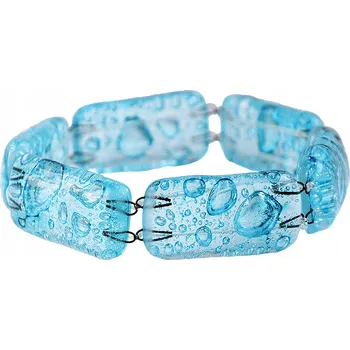 Náramek Modrý náramek skládaný, ruční výroba