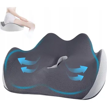 Podsedák Ortopedický sedák na židli 45 x 45 cm šedý