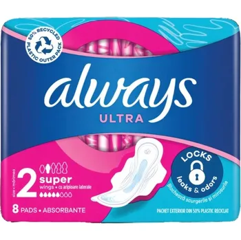 Menstruační vložka Hygienické vložky Always Ultra Super Plus s křidélky 8 ks