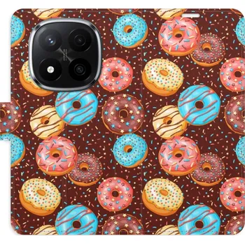 Pouzdro na mobilní telefon Flip pouzdro iSaprio - Xiaomi Redmi Note 14 Pro 5G / 14 Pro Plus 5G - Donuts Pattern - kapsičky na karty (Knížkový flip kryt, obal, pouzdro iSaprio - Donuts Pattern na mobil Xiaomi Redmi Note 14 Pro 5G / 14 Pro Plus 5G - 360° ochrana telefonu, přihrádka n