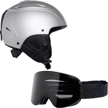Lyžařská helma s brýlemi GOLDBERGH Khloe Silver & Protégé Black