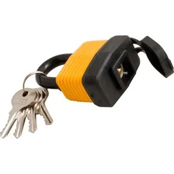 Visací zámek MAGG 32265TS Visací zámek 50 mm, vodotěsný, oranžovo-černý