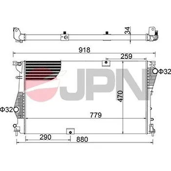 Motor automobilu JPN 60C9047-JPN Chladič, chlazení motoru (60C9047-JPN)