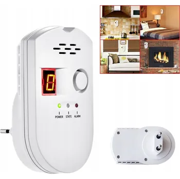 Bezpečnostní detektor DETEKTOR PLYNU ZEMNÍHO PLYNU A LPG 230V ALARM SENZOR PLYNU 85db