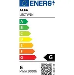 Stolní lampa Ledtwin, černá, LED, 6 W, ALBA ALBA