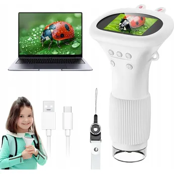 Mikroskop DIGITÁLNÍ MIKROSKOP S HD LED DISPLEJEM, EDUKAČNÍ SADA, KAPESNÍ, PRO DĚTI, USB