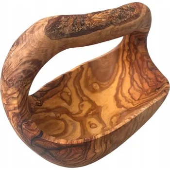 Miska s Rukojetí Košík z Olivového Dřeva DMIK20 Arkay Na Ořechy a Pochutiny