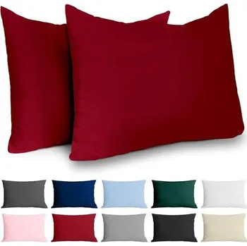 přikrývka Dreamzie povlak na polštář 30x50 zesílená bavlna (balení 2 ks) - vínová - těsná látka 57 vláken/cm2