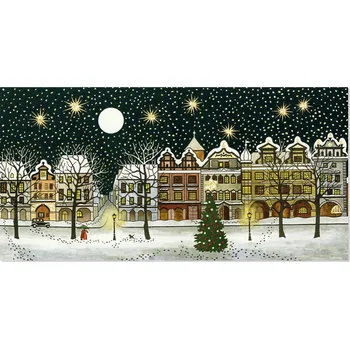 Set školních potřeb Vánoční přání - Zasněžená ulice