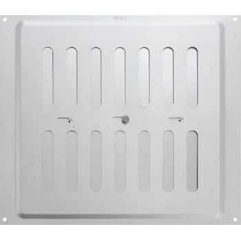 MAP Vents 939-31 Nastavitelné kovové větrací otvory, stříbrné, 229 x 229 mm Stříbrné 9 x 9 palců