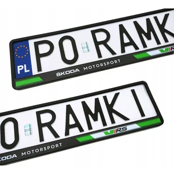 Držák SPZ VRS RS Fabia Superb Octavia Felicia rámečky pod SPZ (registrační značky)