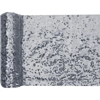 ubrus Stříbrný běhoun na stůl 300 x 19 cm