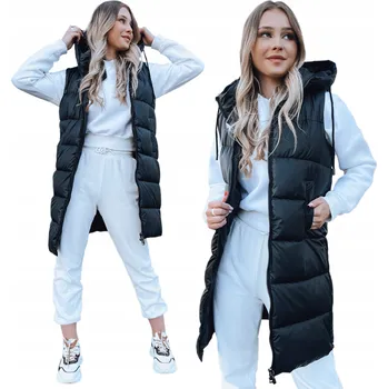 Dámská vesta Dámská prošívaná vesta S KAPUCÍ vel