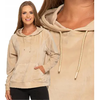 Dámská mikina Mikina Moraj teplá béžová s kapucí, velikost L