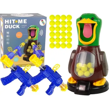 Dětská zbraň Dovednostní Hra Střílení na kachnu Zbraň Měkké kuličky Zvuk LEAN Toys