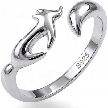 Prsten Prstýnek LIŠKA , stříbro 925, nastavitelný