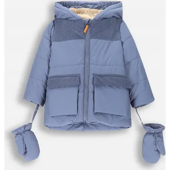 Chlapecká bunda Zimní Bunda Chlapecká Modrá Bunda s Rukavicemi 080 Coccodrillo ZC4
