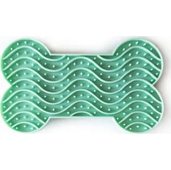 Miska pro psa Silikonová podložka pod misku Flamingo zelená 0,1 l