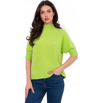 Dámský svetr Italy Moda dámský svetr zelený klasický ke bokům univerzální velikost