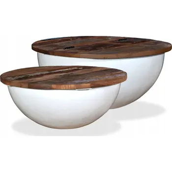 Konferenční stolek Stolek VidaXL kulatý 60 x 60 x 27 cm bílý