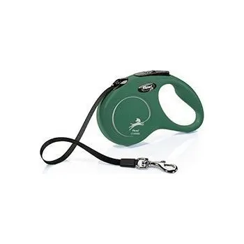 Vodítko pro psa Vodítko FLEXI Classic New S pásek 5m/15kg olivová
