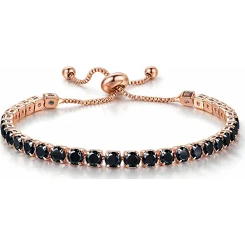 Náramek Sisi Jewelry Náramek Swarovski Elements Cianoti Rose Black NR2318-ST-G54(25) Černá 14 cm + 9 cm (prodloužení)