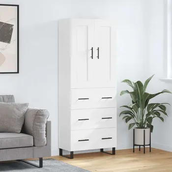 Organizace kuchyně vidaXL Skříň highboard 69,5 x 34 x 180 cm kompozitní dřevo [3199775] Barva: Bílá