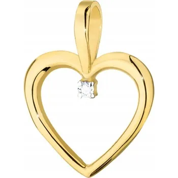 Přívěsek Přívěsek Złocisto srdce s briliantem