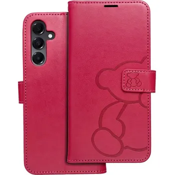 Pouzdro na mobilní telefon Pouzdro Mezzo Book pro Samsung Galaxy A16 5G magenta/medvídek
