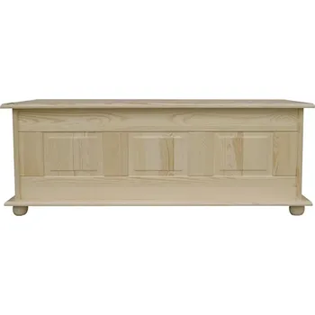 Úložný box Dřevěná truhla-peřiňák DEA 2C borovice masiv 125x48x45 cm