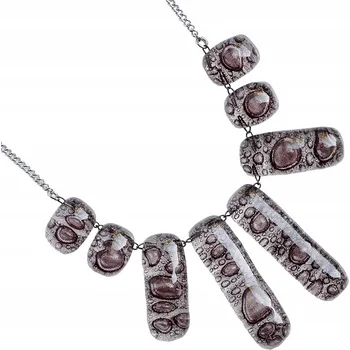 Náhrdelník Hnědý náhrdelník 3s, ruční výroba