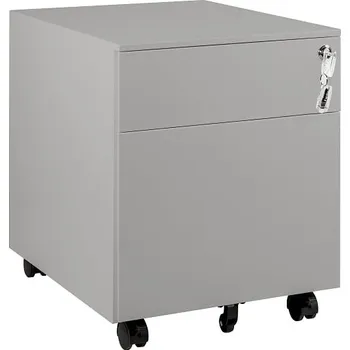 Nízký kontejner XD-041-2 se zásuvkami do kanceláře a pracovny - Unique Šedá 39x47,5 cm