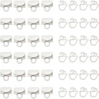 IKEA VIDGA Háčky na záclonové tyče, 24 ks