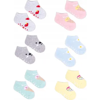 Pánské ponožky 6-BALENÍ Ponožky KOTNÍKOVÉ PONOŽKY protiskluzové ABS 27-30